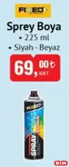 FİXED SPREY BOYA SİYAH - BEYAZ 225 ML